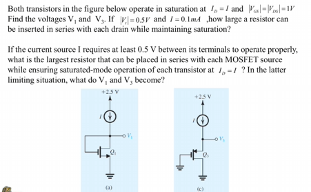 Solved Both transistors in the figure below operate in | Chegg.com