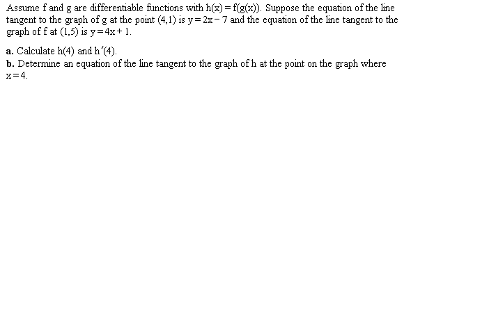 Solved Assume F And G Are Differentiable Functions With H X