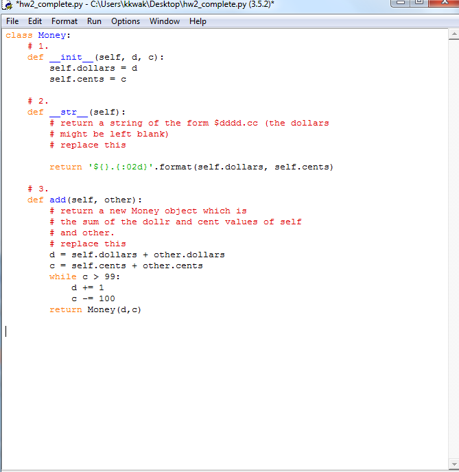 Solved I need help with python with "class" function. I | Chegg.com