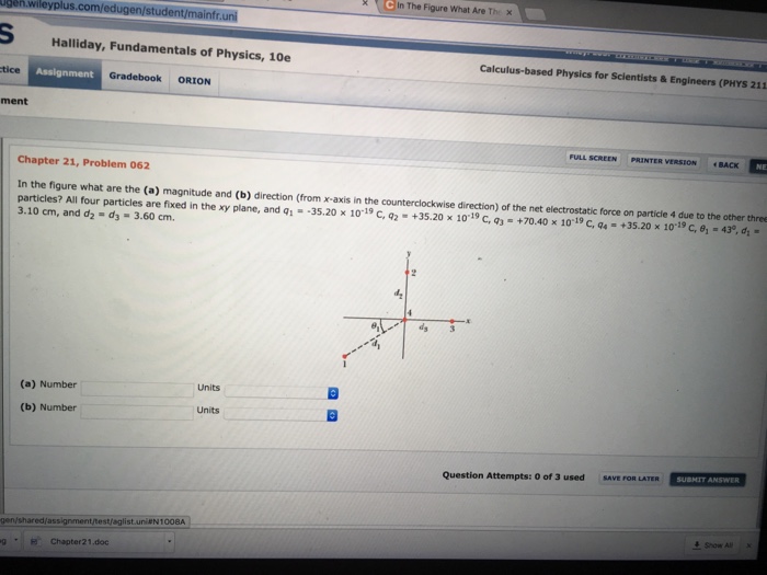 Solved In The Figure What Are The (a) Magnitude And (b) | Chegg.com