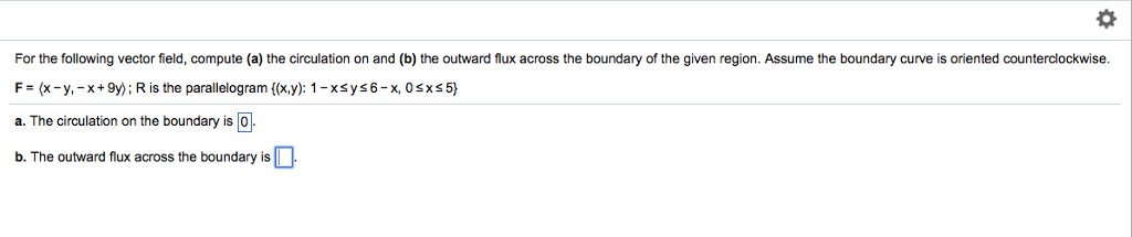 Solved For the following vector field, compute (a) the | Chegg.com