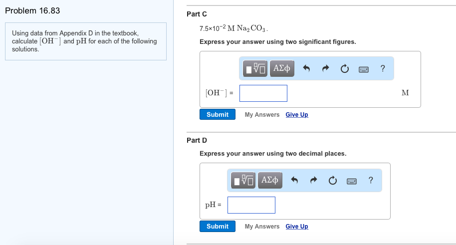 Problem 16.83 Part A Using Data From Appendix D In 