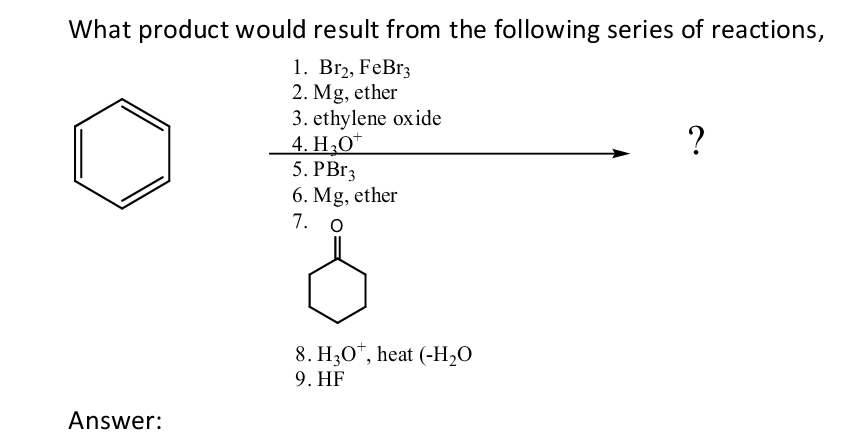 Solved Complete The Following Reaction Sequence, Giving | Chegg.com