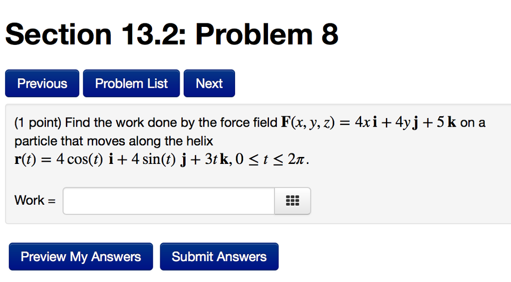 Solved Section 13.2: Problem 8 Previous Problem List Next (1 | Chegg.com