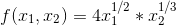 f(x1,x2) = 411/2 *12/3 1/2 1/3