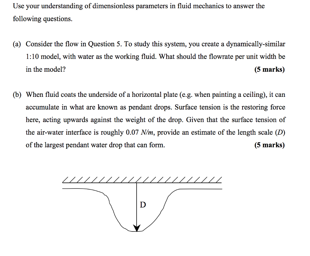 Use your understanding of dimensionless parameters in | Chegg.com