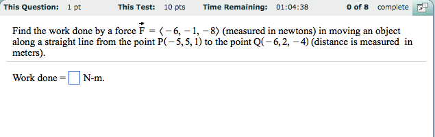 Solved Find the work done by a force (measured in newtons) | Chegg.com