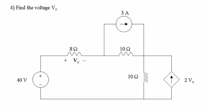 Solved Find the voltage V_x Solve for Vx using nodal | Chegg.com