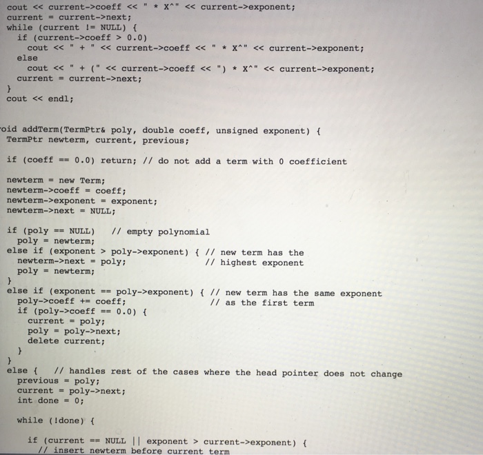 Solved Using C++ language, write a code to implement the | Chegg.com