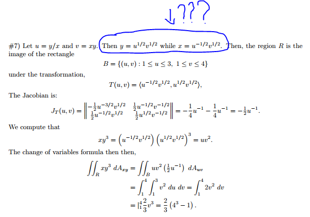 Solved Changing the variables for a double integral. I have | Chegg.com