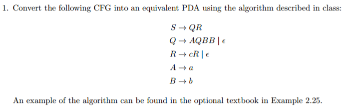 Solved Convert The Following CFG Into An Equivalent PDA | Chegg.com