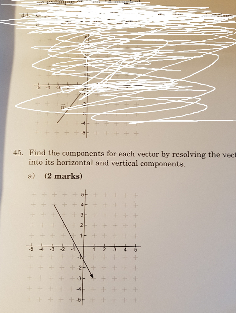 Solved 5 4 3 -5 Find The Components For Each Vector By | Chegg.com