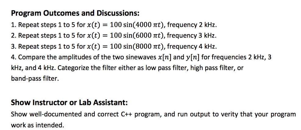 Finite Impulse Response Filter Array Usage Prelab Chegg Finite Impulse Response Filter Array Usage Prelab Chegg