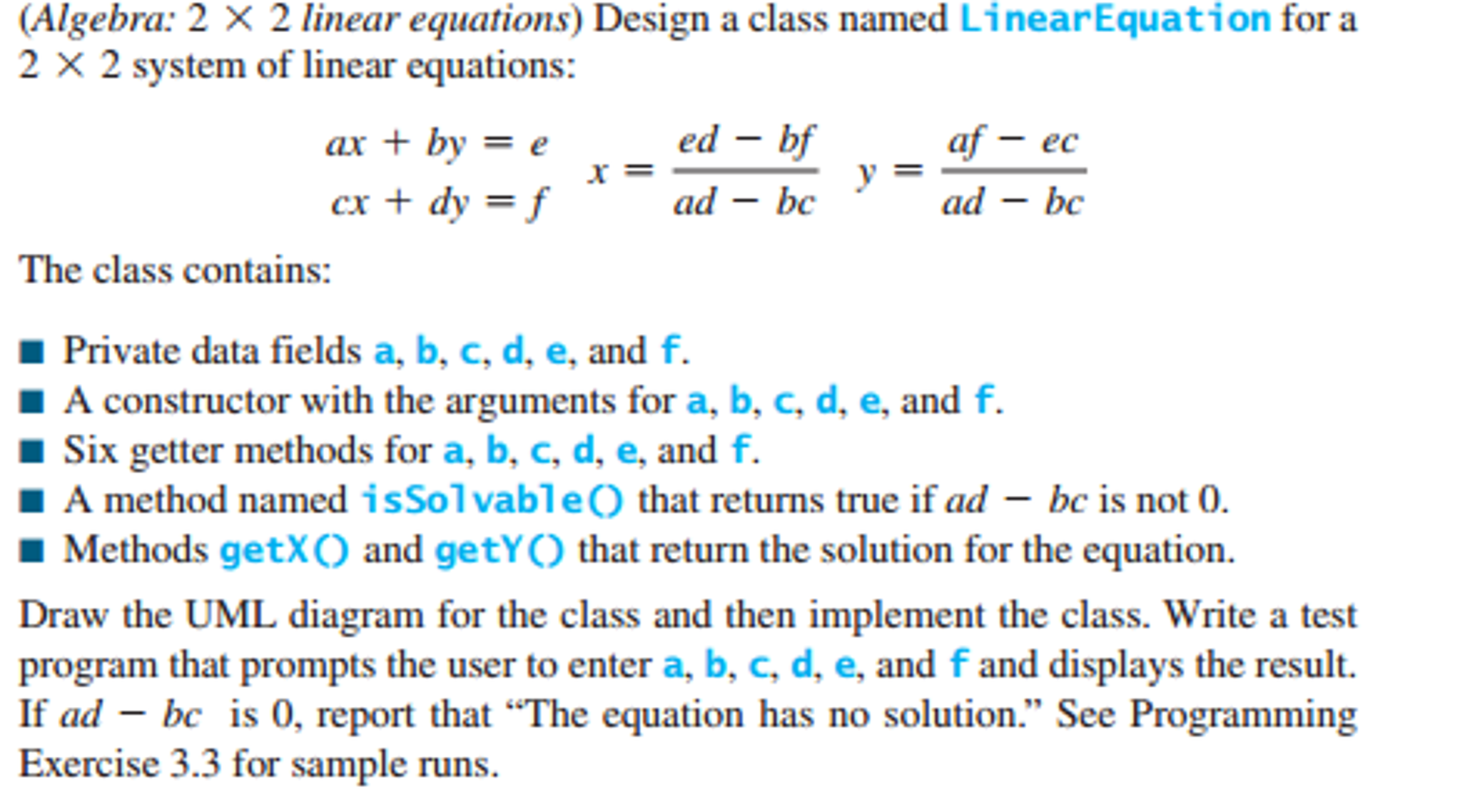 linear equations in algebra 2 definition