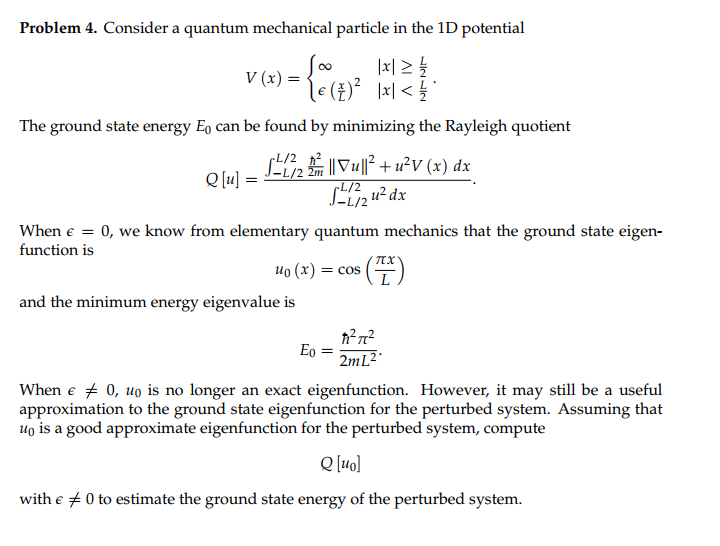 Solved Consider A Quantum Mechanical Particle In The 1d 