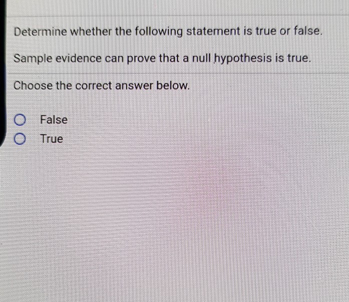 Solved Determine Whether The Following Statement Is True Or | Chegg.com