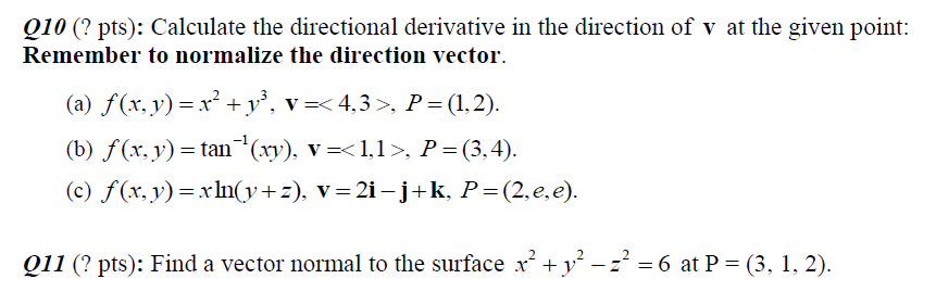 Directional deals derivative calculator