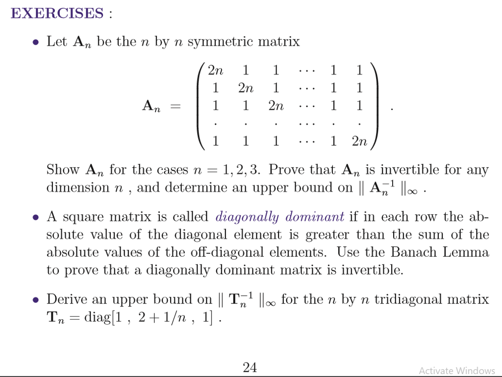 how to determine if a matrix is diagonally dominant