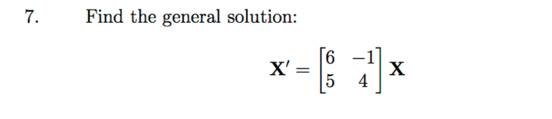 Solved 7. Find the general solution: 6-1 | Chegg.com