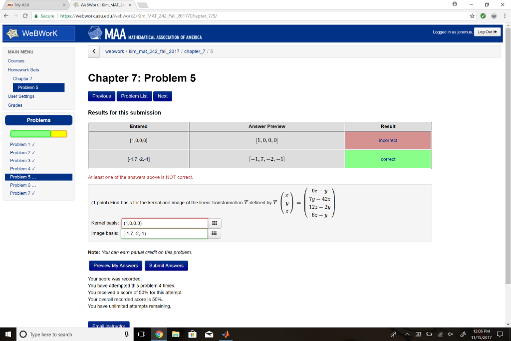 Solved My ASU WeBWorK: Kim-MAT-24 · ← Secure | | Chegg.com