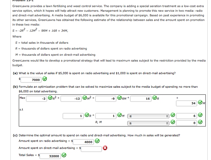 Solved GreenLawns provides a lawn fertilizing and weed