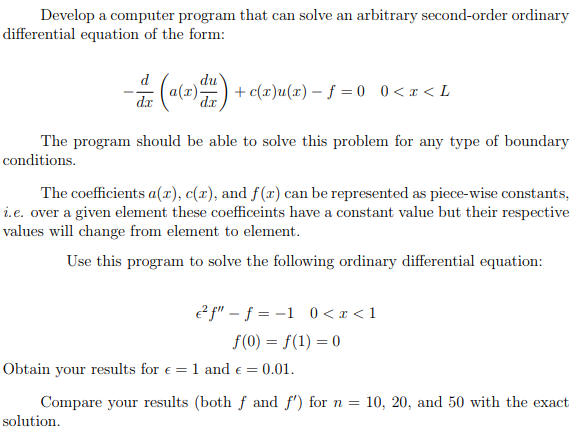 Develop a computer program that can solve an | Chegg.com