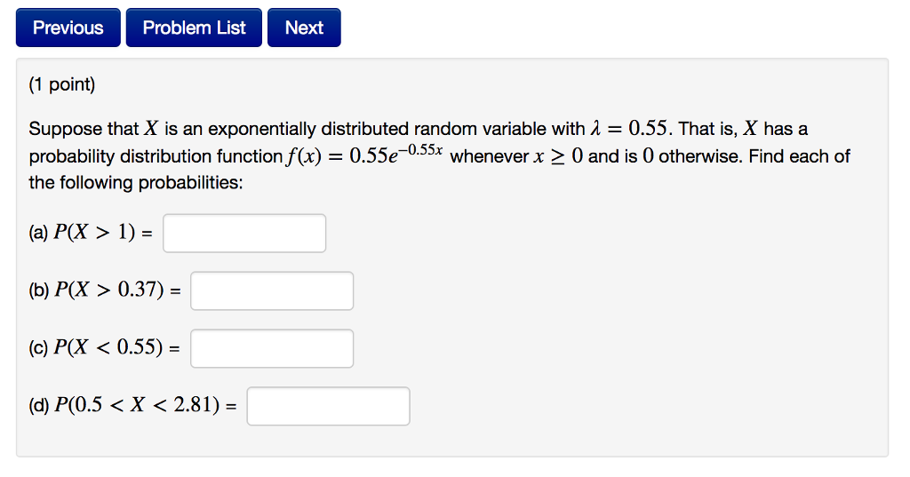 Solved suppose that x is an exponentially distributed random chegg