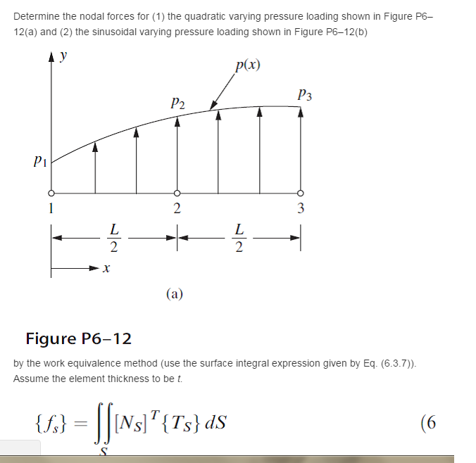 Determine the nodal forces for (1) the quadratic | Chegg.com