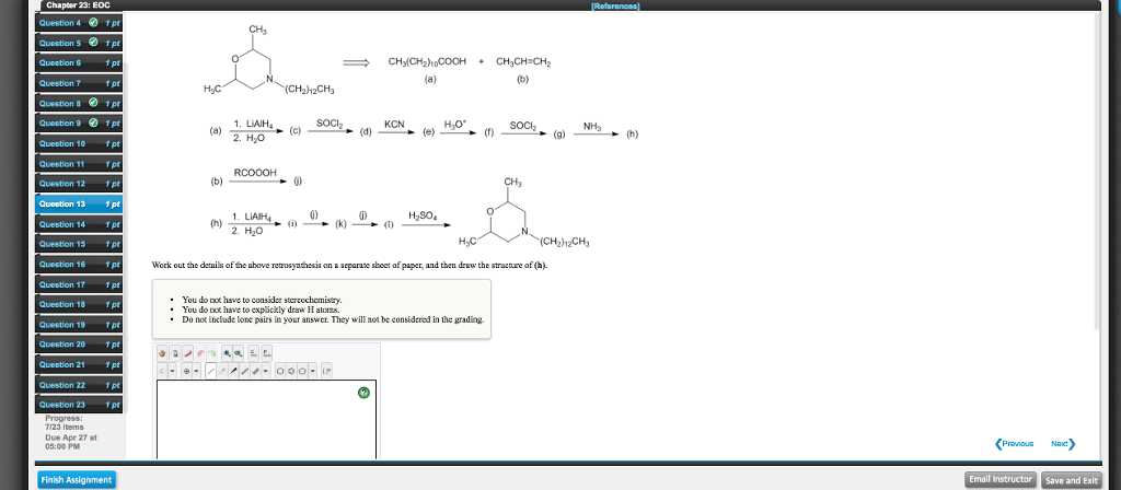 Solved Work out the details of the above retrosynthesis on a | Chegg.com