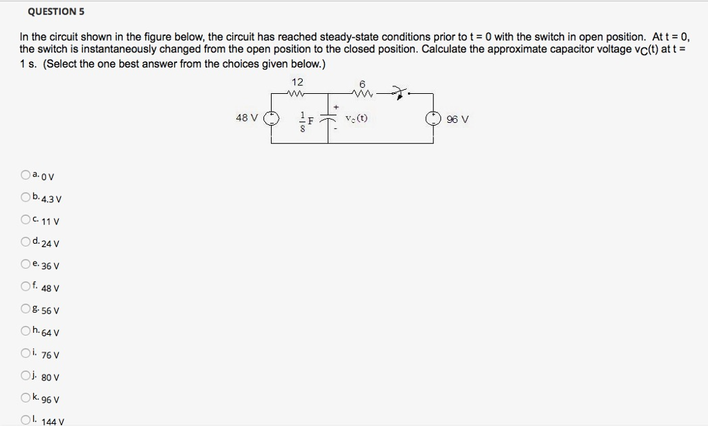 Solved In The Circuit Shown In The Figure Below, The Circuit | Chegg.com