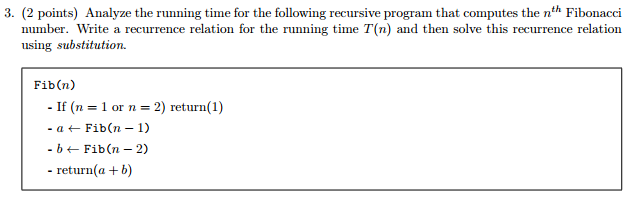 Solved Analyze the running time for the following recursive | Chegg.com