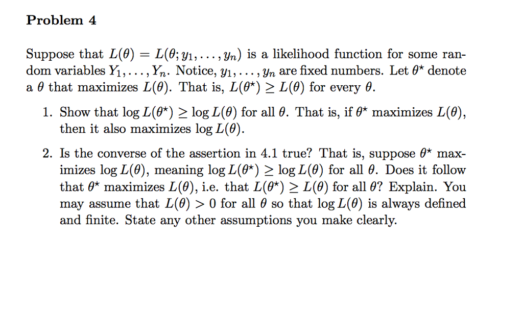 Solved Problem 4 Suppose That L L Y Yn Is A