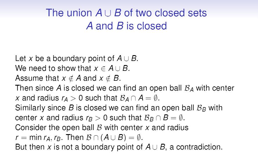 Solved The intersection An B and the union A Union B of two