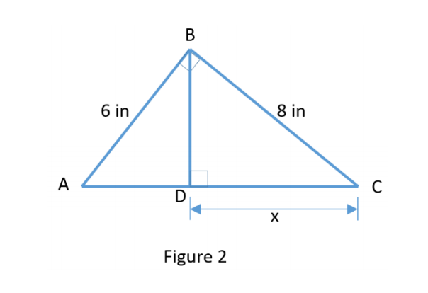 Solved in Figure 2, ABC is a right triangle and BD is | Chegg.com