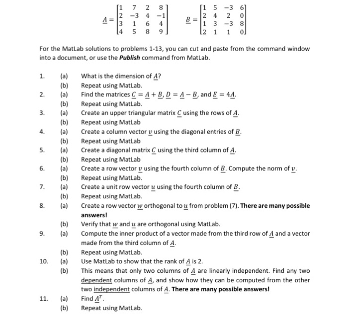 Solved For the Matlab solutions to problems 113, you can