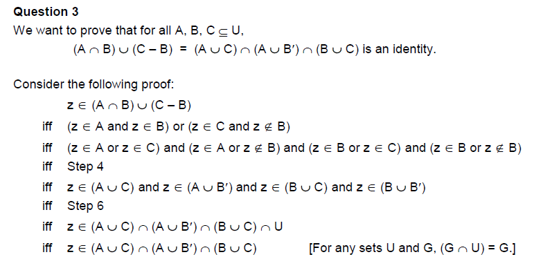 Solved Question3 We Want To Prove That For All A, B, CU (A | Chegg.com