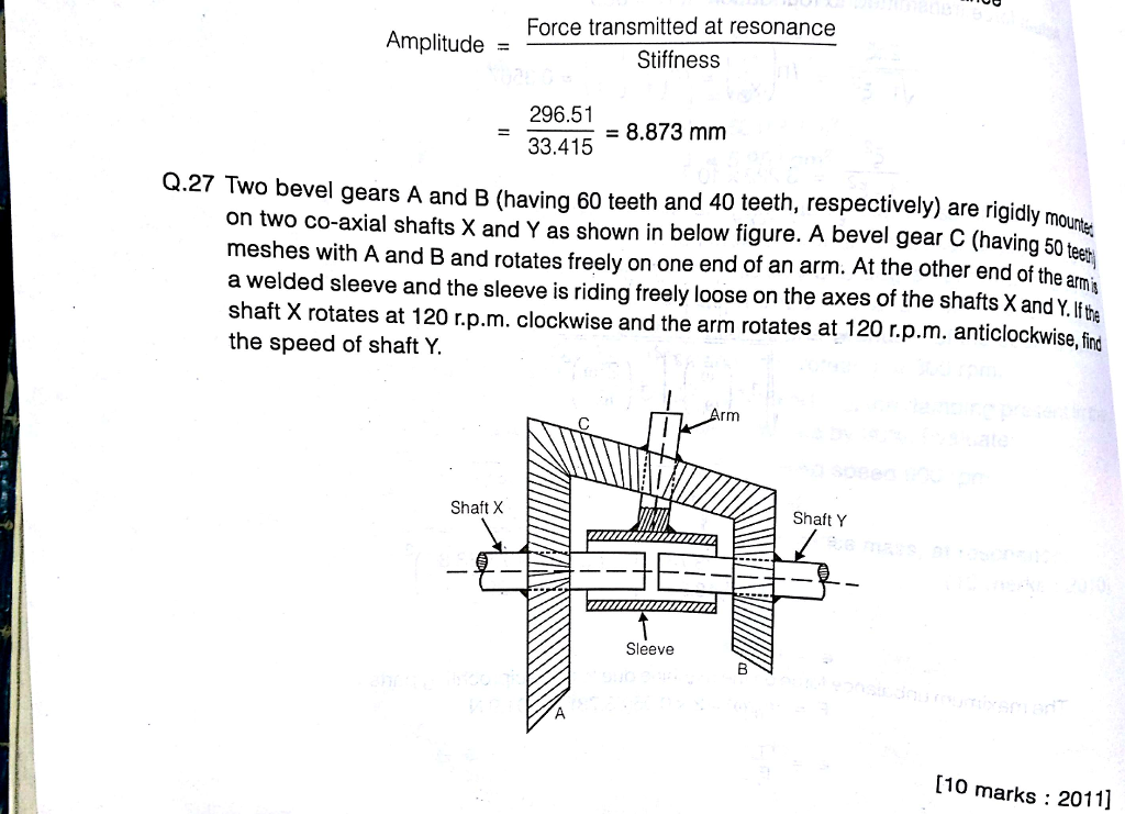 Solved Two Bevel Gears A And B (having 60 Teeth And 40 | Chegg.com