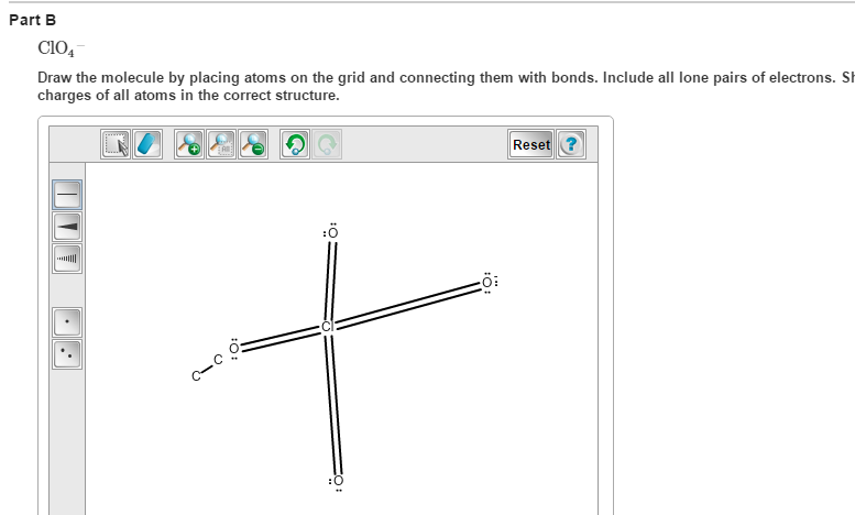 Solved Cio 4 Draw The Molecule By Placing Atoms On The 7397