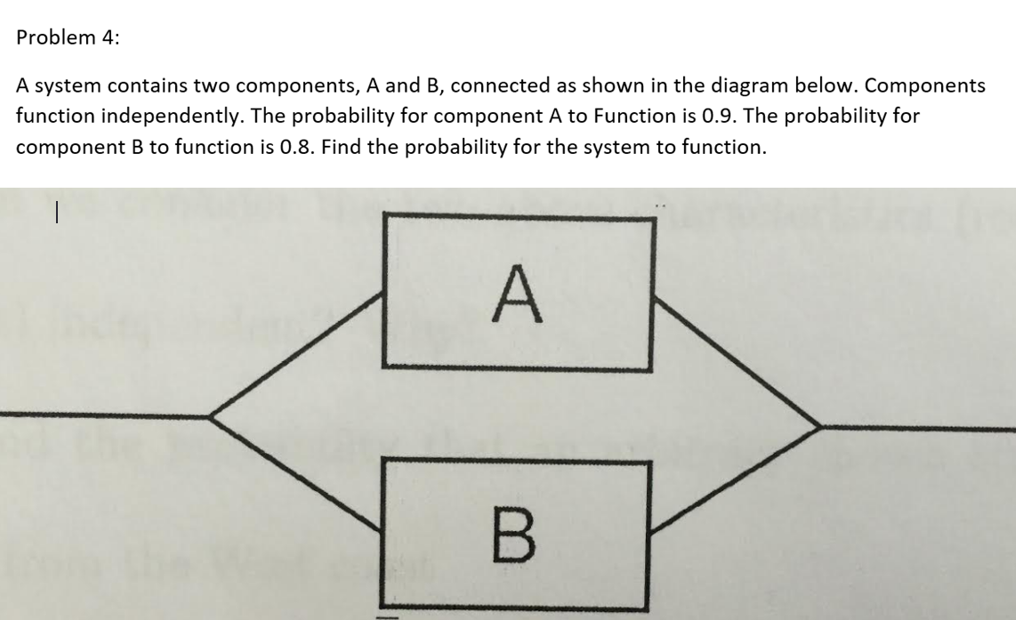 Solved A System Contains Two Components, A And B, Connected | Chegg.com