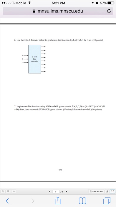 Solved Use the 3-to-8 decoder below to synthesize the | Chegg.com