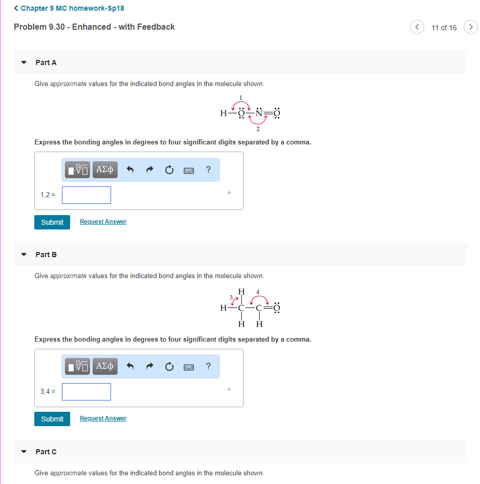 Solved KChapter 9 MC Homework-Sp18 Problem 9.30 Enhanced | Chegg.com