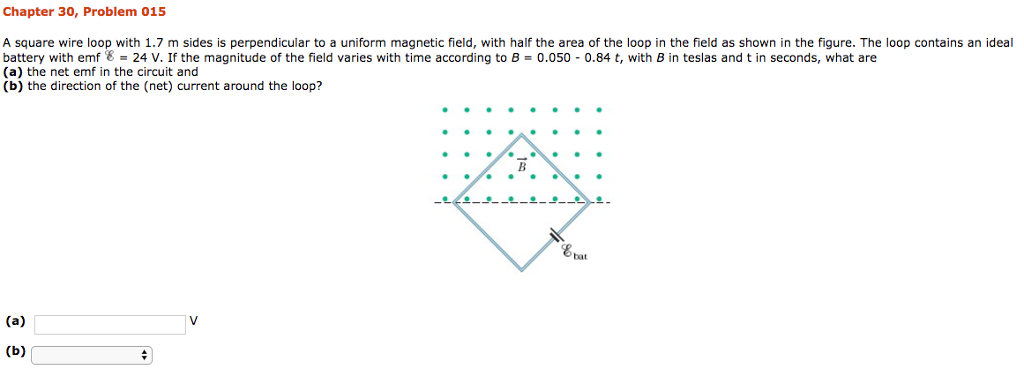 Solved A square wire loop with 1.7 m sides is perpendicular | Chegg.com