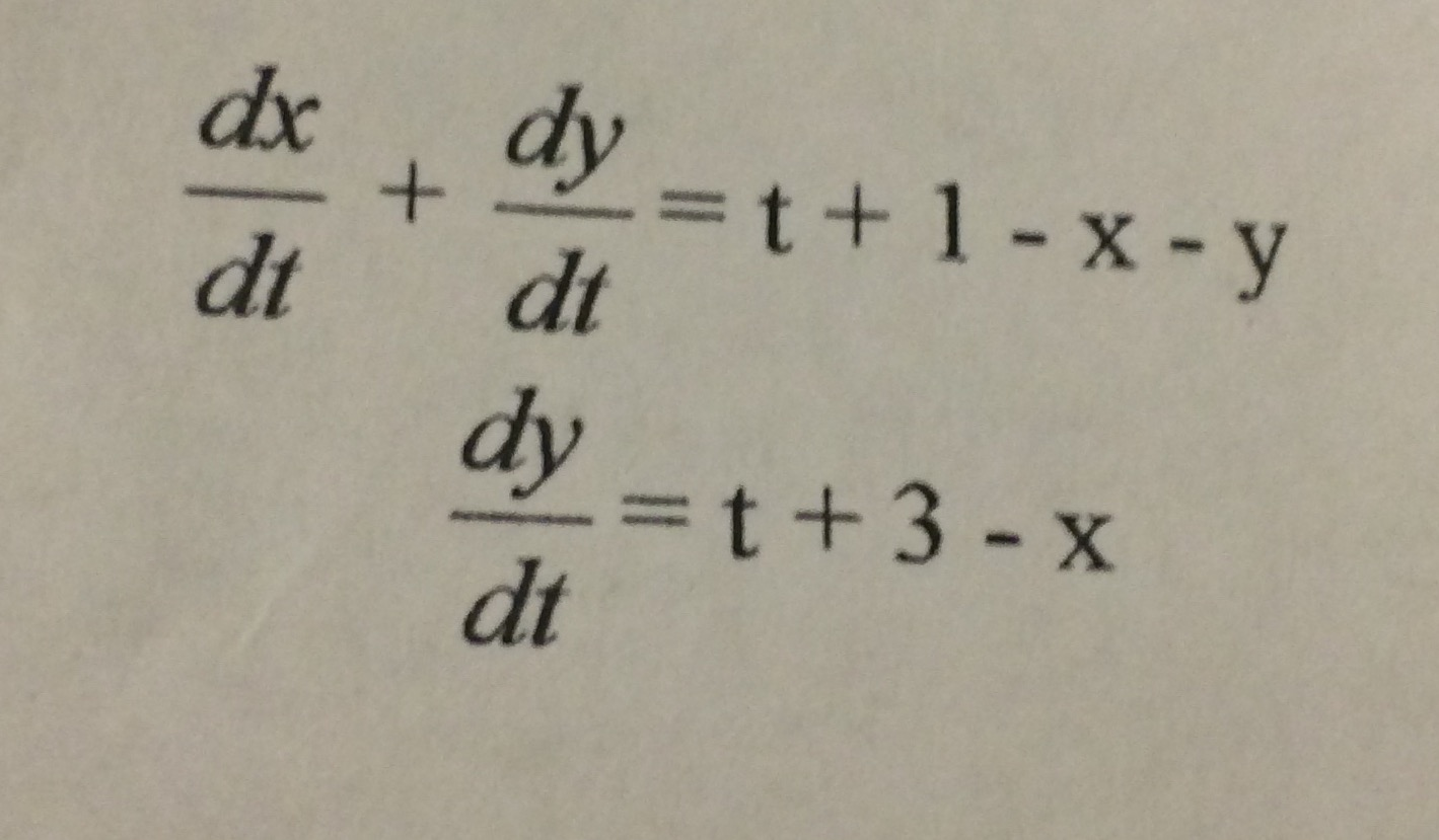 solution of system of differential equations calculator