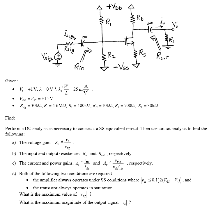 Given Find Perform A Dc Analysis As Necessary To