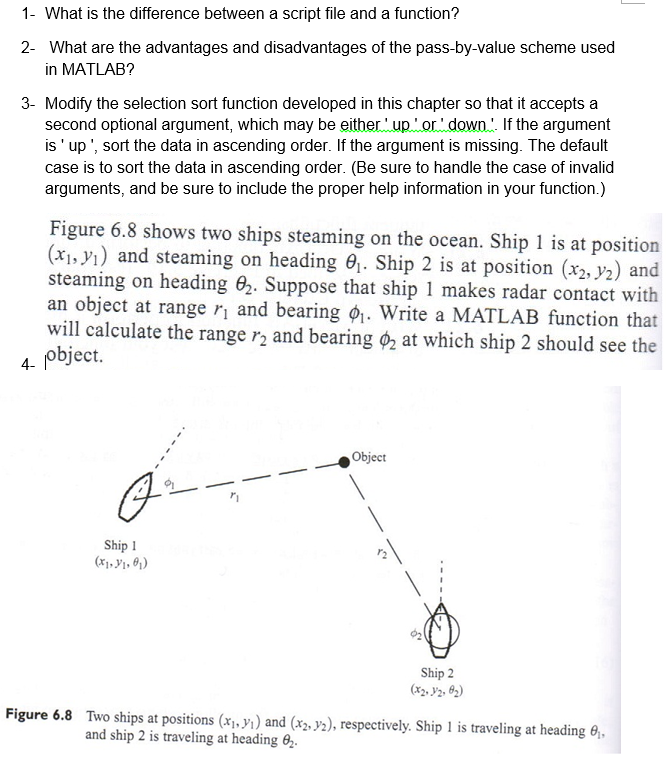 1- What is the difference between a script file and a | Chegg.com