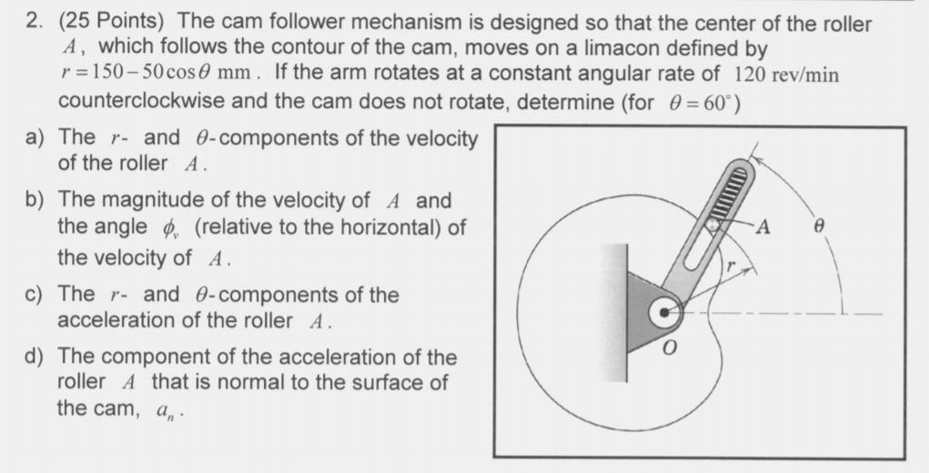 The cam follower mechanism is designed so that the
