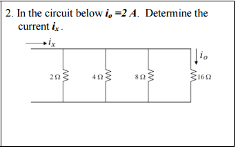 Solved In the circuit below i_ = 2A. Determine the current | Chegg.com