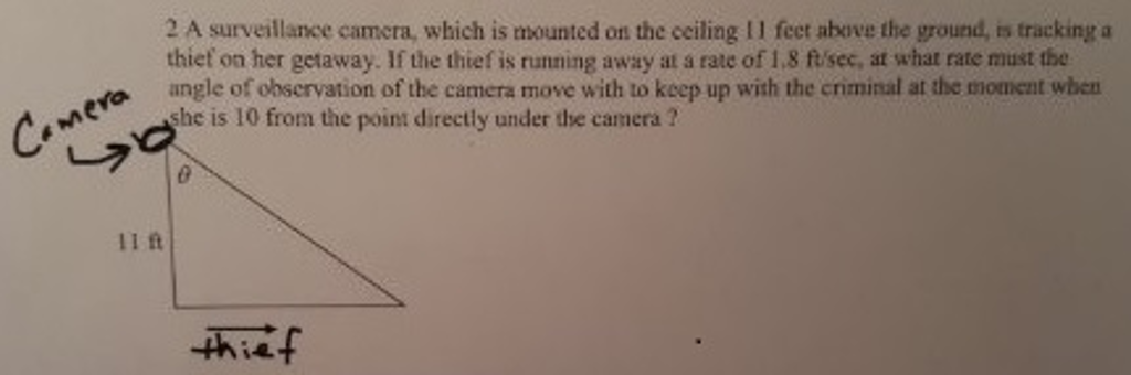 Solved A surveillance camera, which is mounted on the | Chegg.com