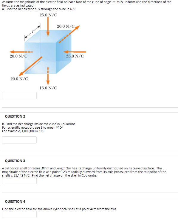 Solved Assume the magnitude of the electric field on each | Chegg.com