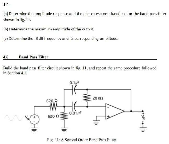 Solved 3.4 (a) Determine the amplitude response and the | Chegg.com